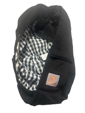 Tula Black Carrier with Black & White Gingham Lining
